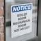 Signmission Boiler Room Mechanical Room Not An Exit, 7 in W x Rectangle, Vinyl Decal OS-2PACK-NS-D-710-V-10375 - alternate 3
